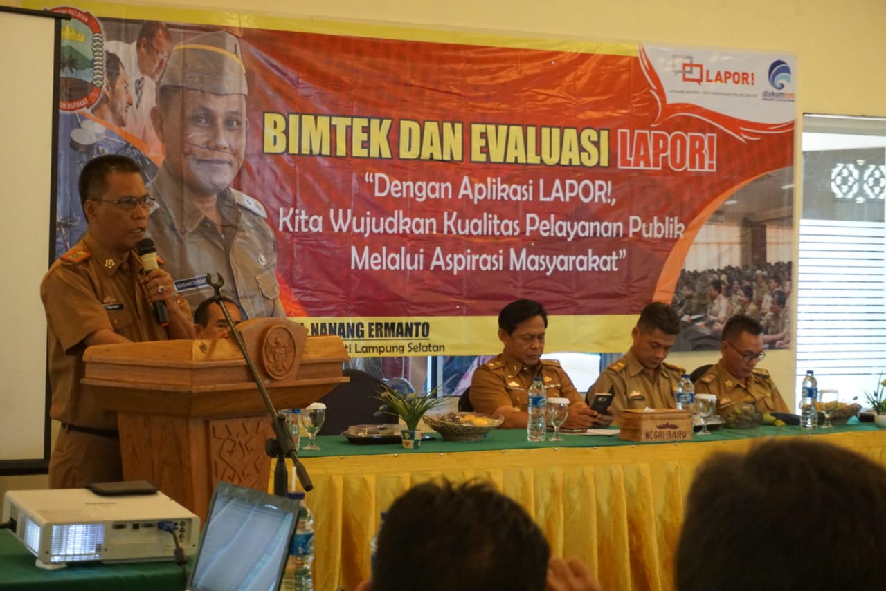 Dinas Kominfo Lamsel Gelar Bimtek Dan Evaluasi Lapor