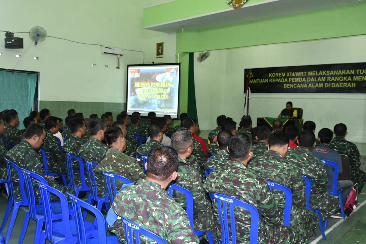 Danrem 074/Warastratama Buka Latihan Gulbencal di Kodim Klaten