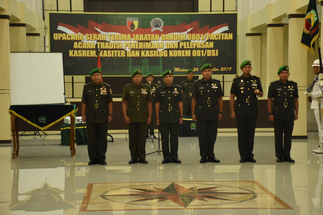Dandim Madiun : Sertijab Sebagai Bentuk Realisasi Kebijakan Pimpinan TNI AD Dalam Rangka Regenerasi