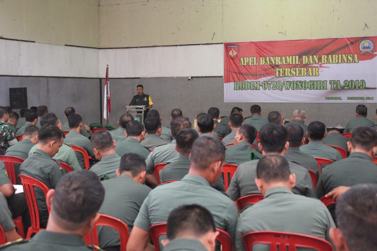 Palaghar Dandim 0728/Wonogiri Resmi Buka Apel Danramil Dan Babinsa Tersebar Tahun 2019