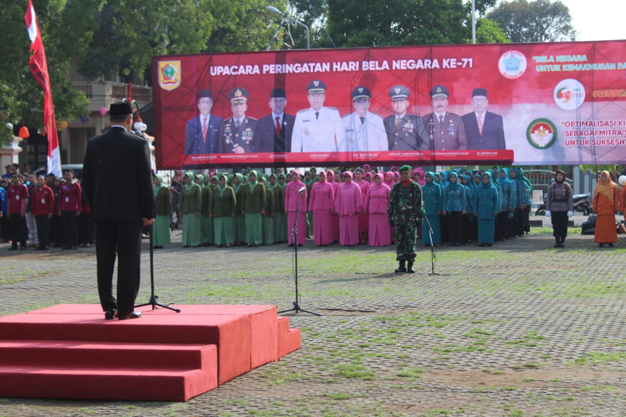 Upacara Hari Bela Negara Ke-71, Hari Ibu Ke-91 Dan HKSN Kabupaten Wonogiri