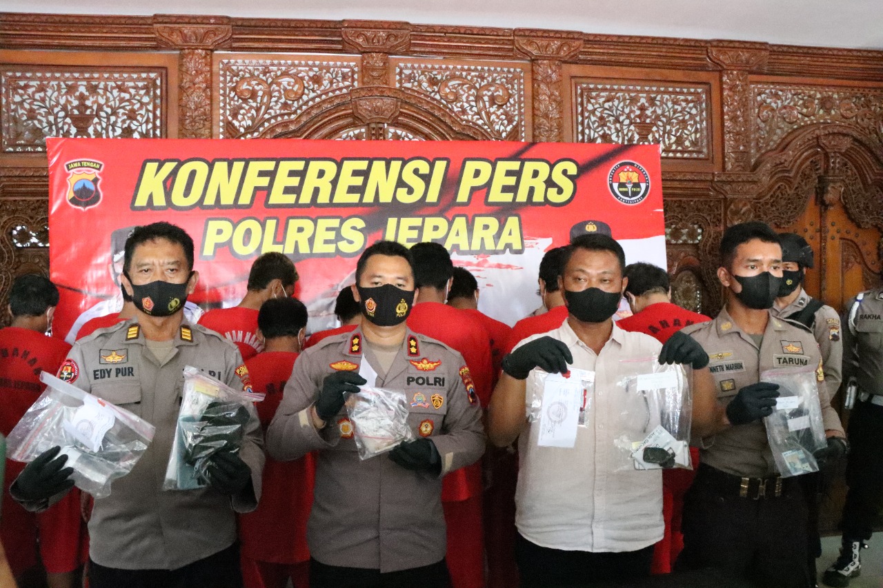 Satresnarkoba Polres Jepara Cokok 11 Tersangka Kasus Narkotika