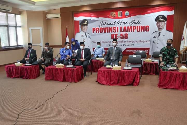 Melalui Virtual Zoom Meeting Nanang Ikuti Hari Jadi Provinsi Lampung Ke-58