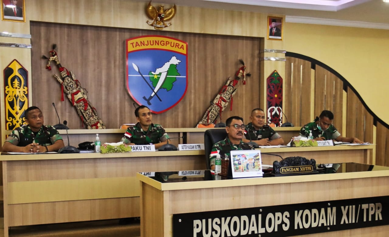 Bahas Persiapan Penyaluran Bantuan, Pangdam XII/Tpr Ikuti Rapat