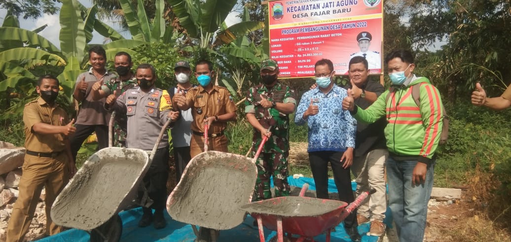 Pemdes Fajar Baru Realisasikan Pembangunan Jalan Desa