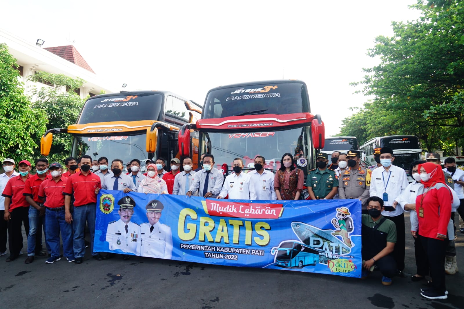 Bupati Pati Lepas Keberangkatan Bus Pemudik