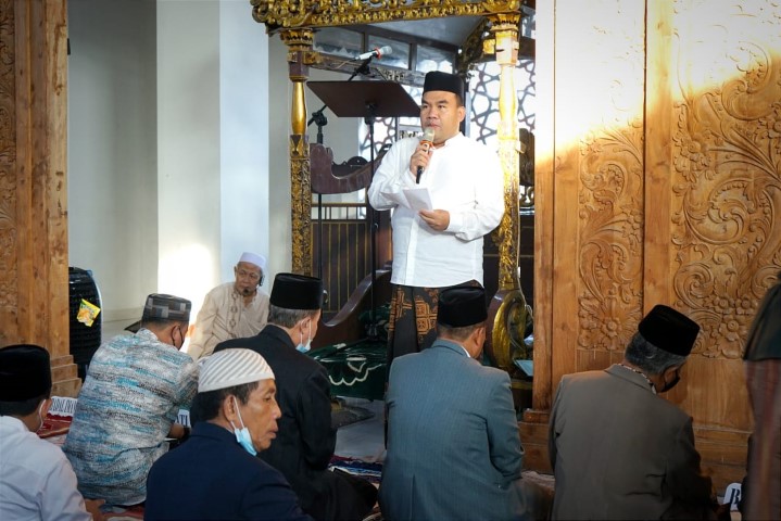 Bupati Sambut Pemudik Blora, Dalam Sambutan Sholat Ied Sebelum Dimulai