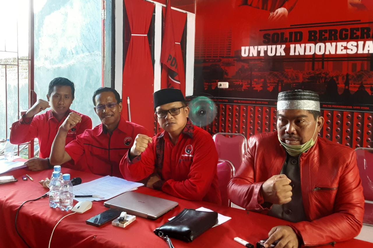 Anggota Legislatif  PDI Perjuangan Luwu Utara Secara Dilantik Virtual