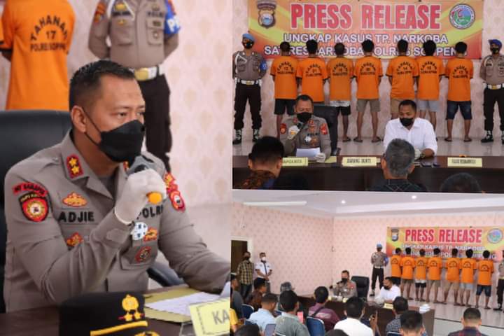 Polres Soppeng Cokok 7 Tersangka di 4 lokasi