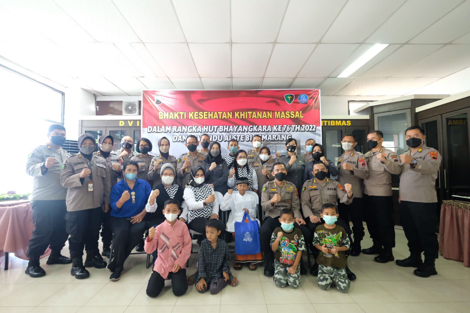 HUT Bhayangkara Ke 76, Polda Jateng Gelar Khitanan Massal