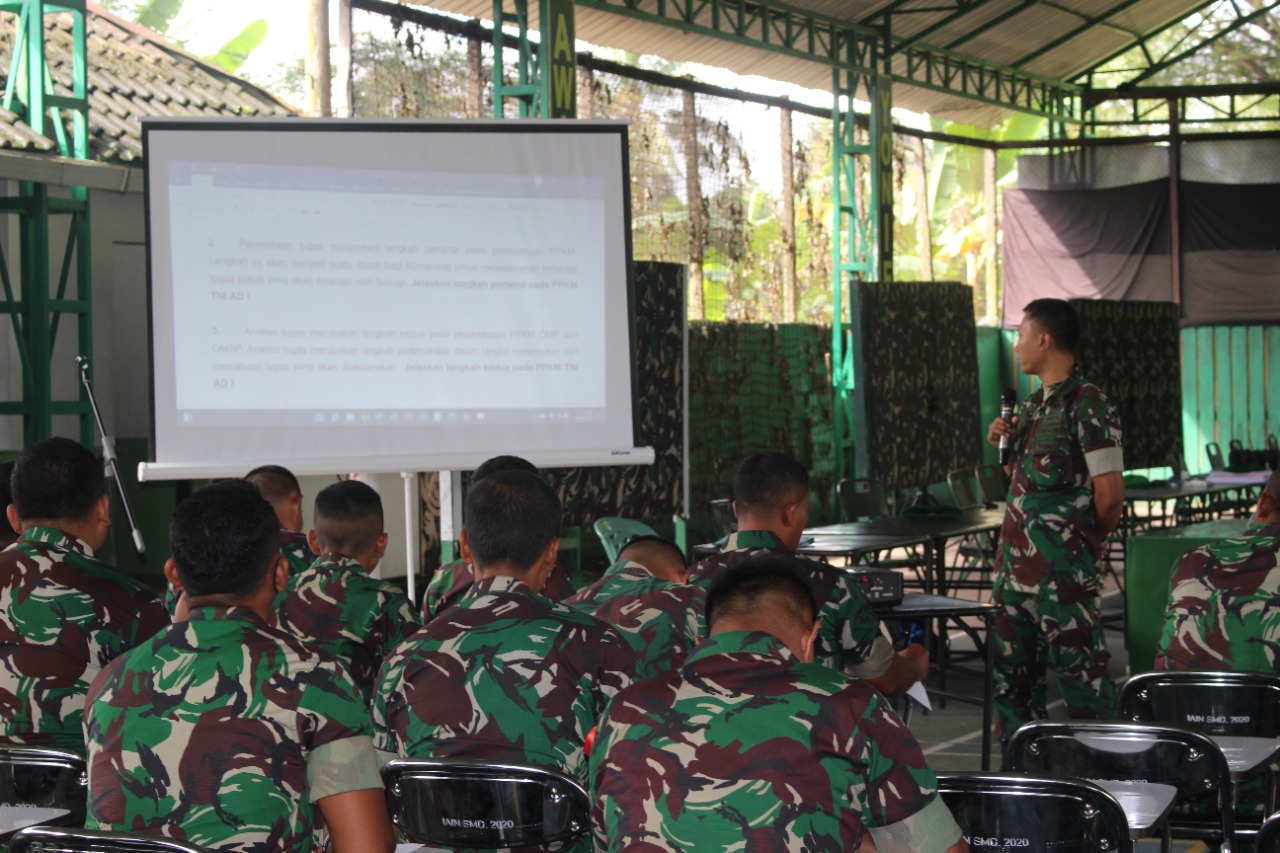 Yonif 611/Awang Long Terima Pembekalan MTT PPKM TNI-AD