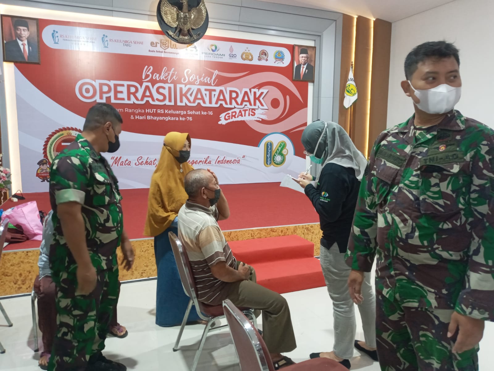 HUT Ke-16 RS KSH, Kodim 0718/Pati Sukseskan Baksos Operasi Katarak Gratis