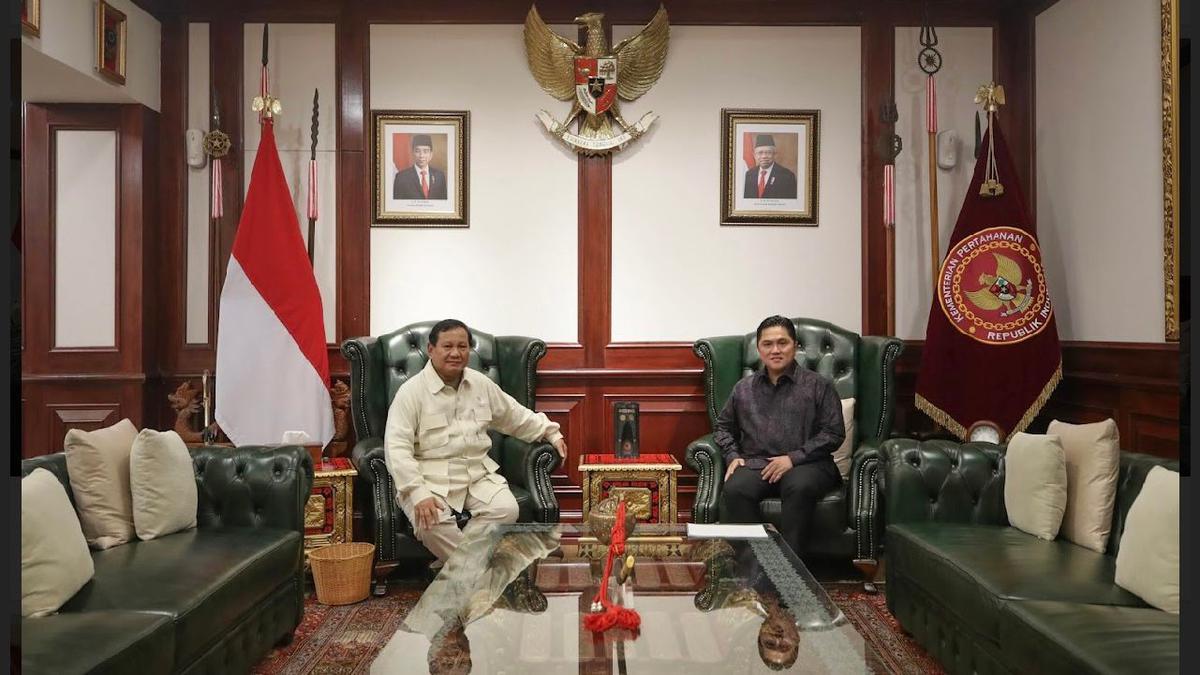 Inilah Yang Dibahas Erick Thohir Saat Temui Prabowo Subianto