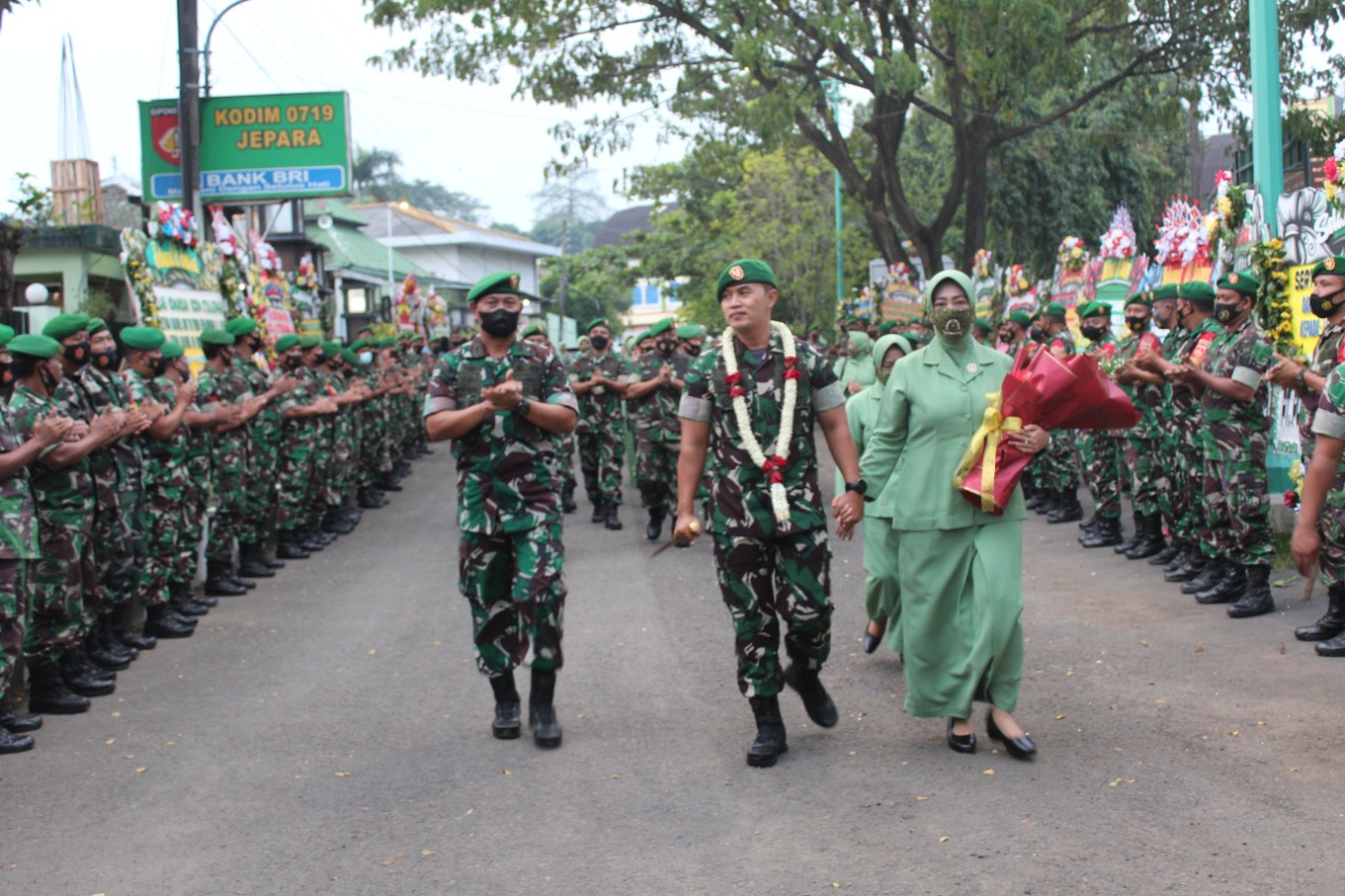 Dandim Baru Disambut Seluruh Anggota Makodim 0719/Jepara
