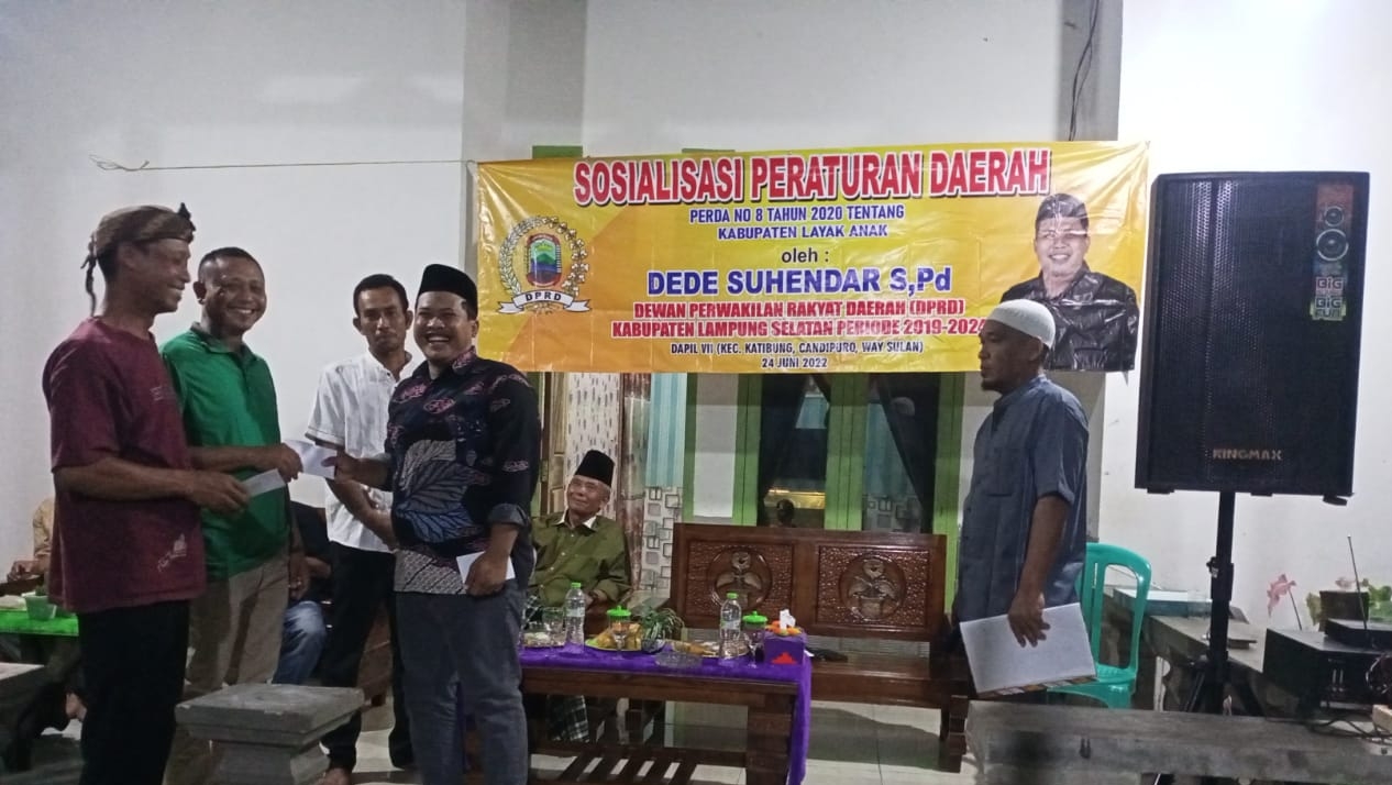 Dede Suhendar Sosialisasi Perda Tentang KLA Bersama Komunitas Bonsai Way Sulan