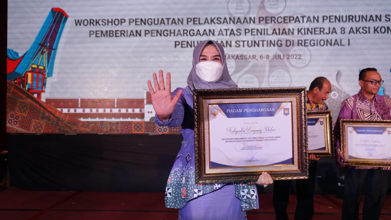 Pelaksanaan 8 Aksi Konvergensi Penurunan Stunting Pemkab Lamsel Jadi Peringkat Ketiga Terbaik Se-Provinsi Lampung