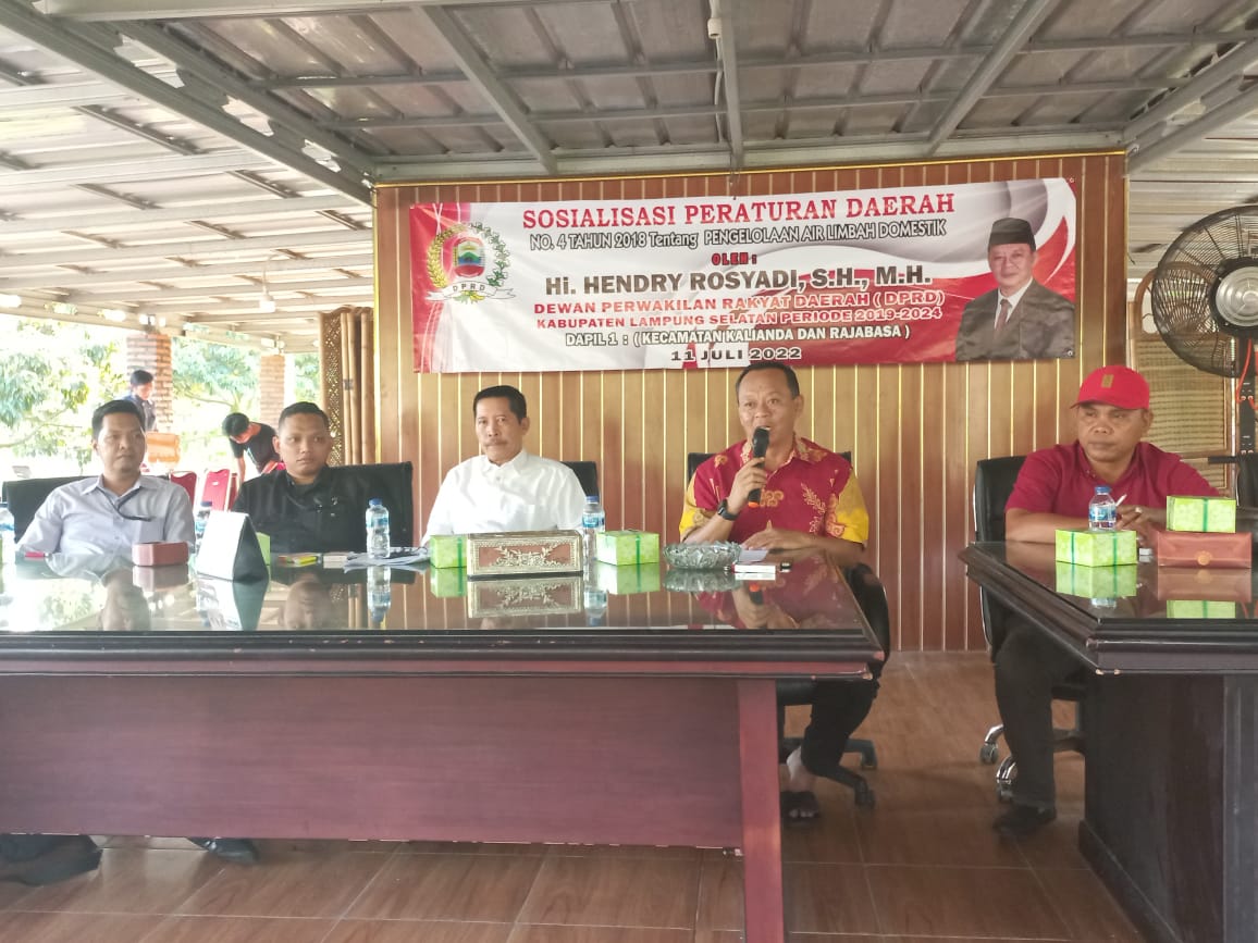 Ketua DPRD Lamsel Sosialisasikan Perda No:4/2018 Tentang Pengelolaan Air Limbah Domestik