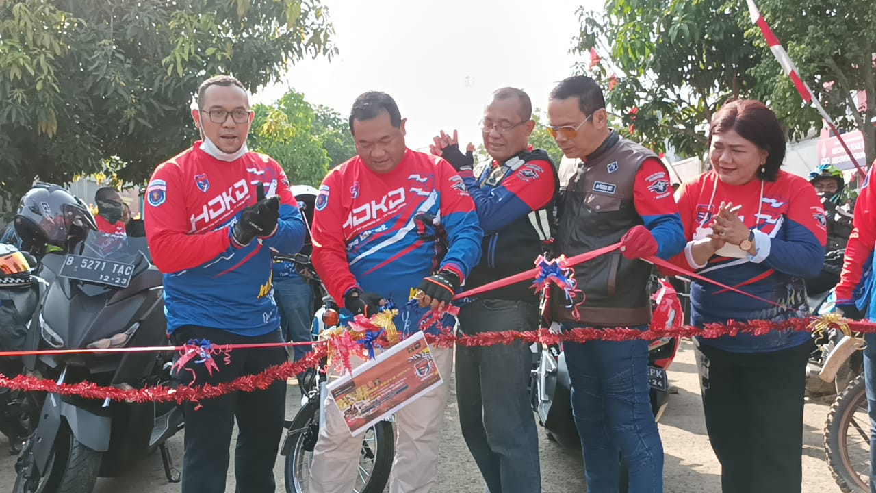 Baksos Touring Kumham Bogor Raya Sentuh Desa Terdampak Banjir Bandang dan Longsor