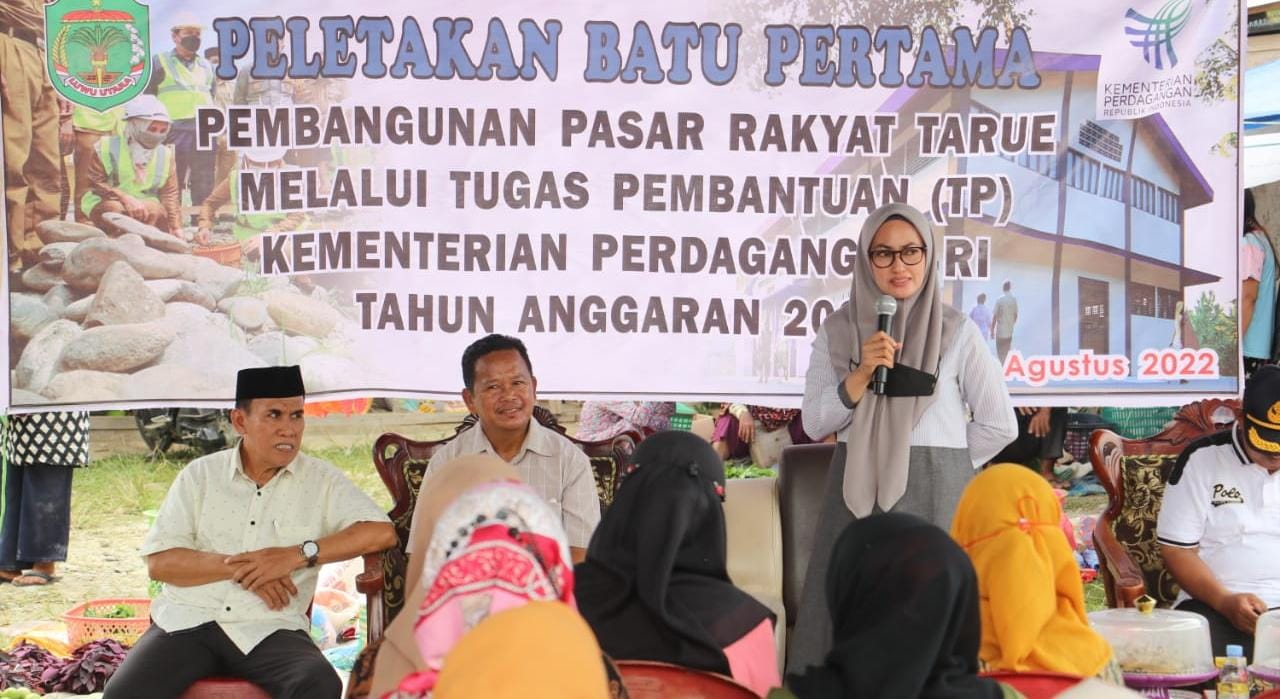 Indah Putri Indriani, Letakkan Batu Pertama Pembangunan Pasar Rakyat Tarue: Pesannya Ini