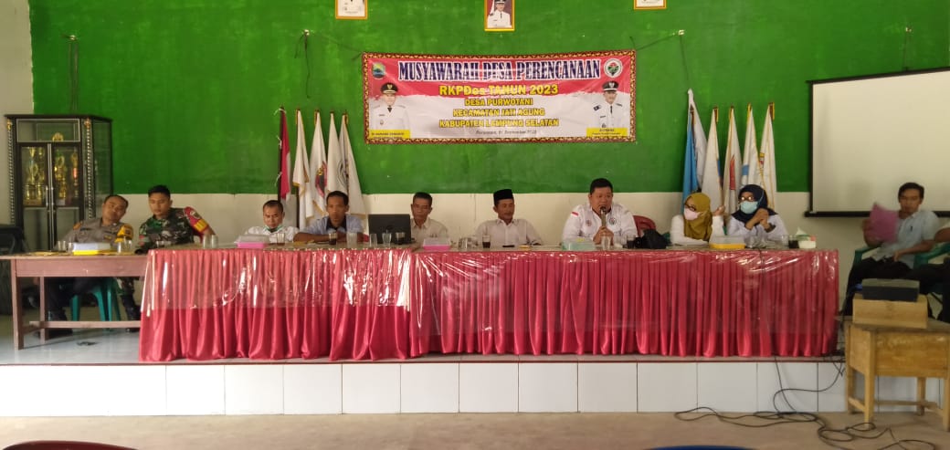 RKPDes , Ta-2023 Desa Purwotani dan Sinar Rezki Masih Prioritaskan Pembangunan Infrastruktur Jalan
