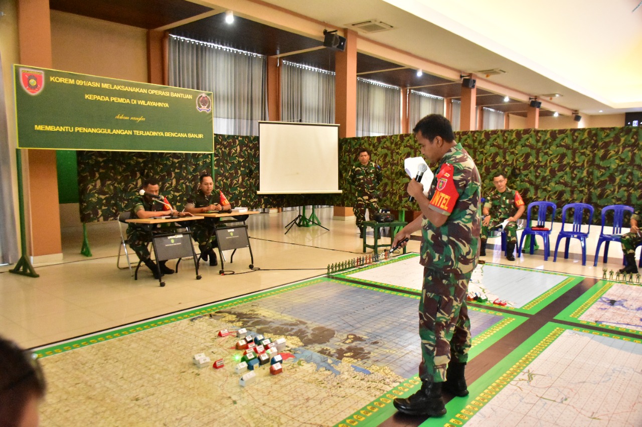Prajurit Korem 091/ASN Siaga Banjir di Tiga Kota Kalimantan Timur
