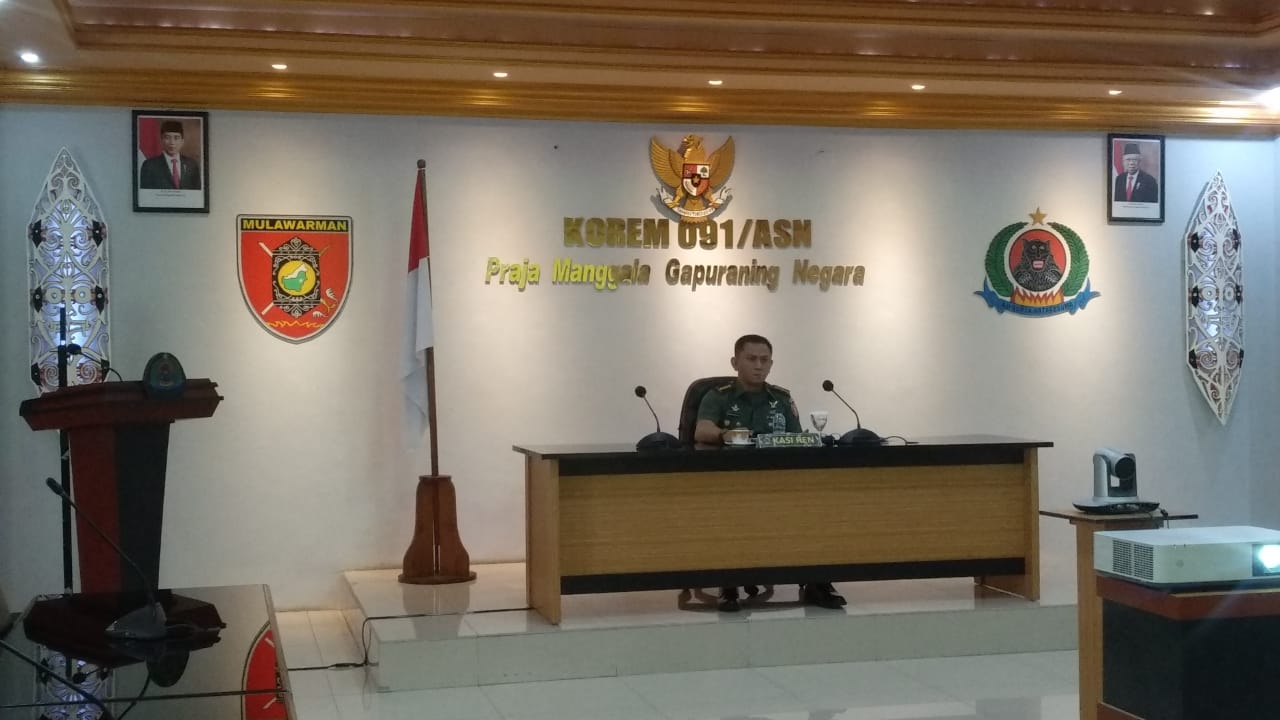 Kasi Kasrem 091/ASN Ikuti Rapat Persiapan HUT TNI ke-77 Tahun 2022