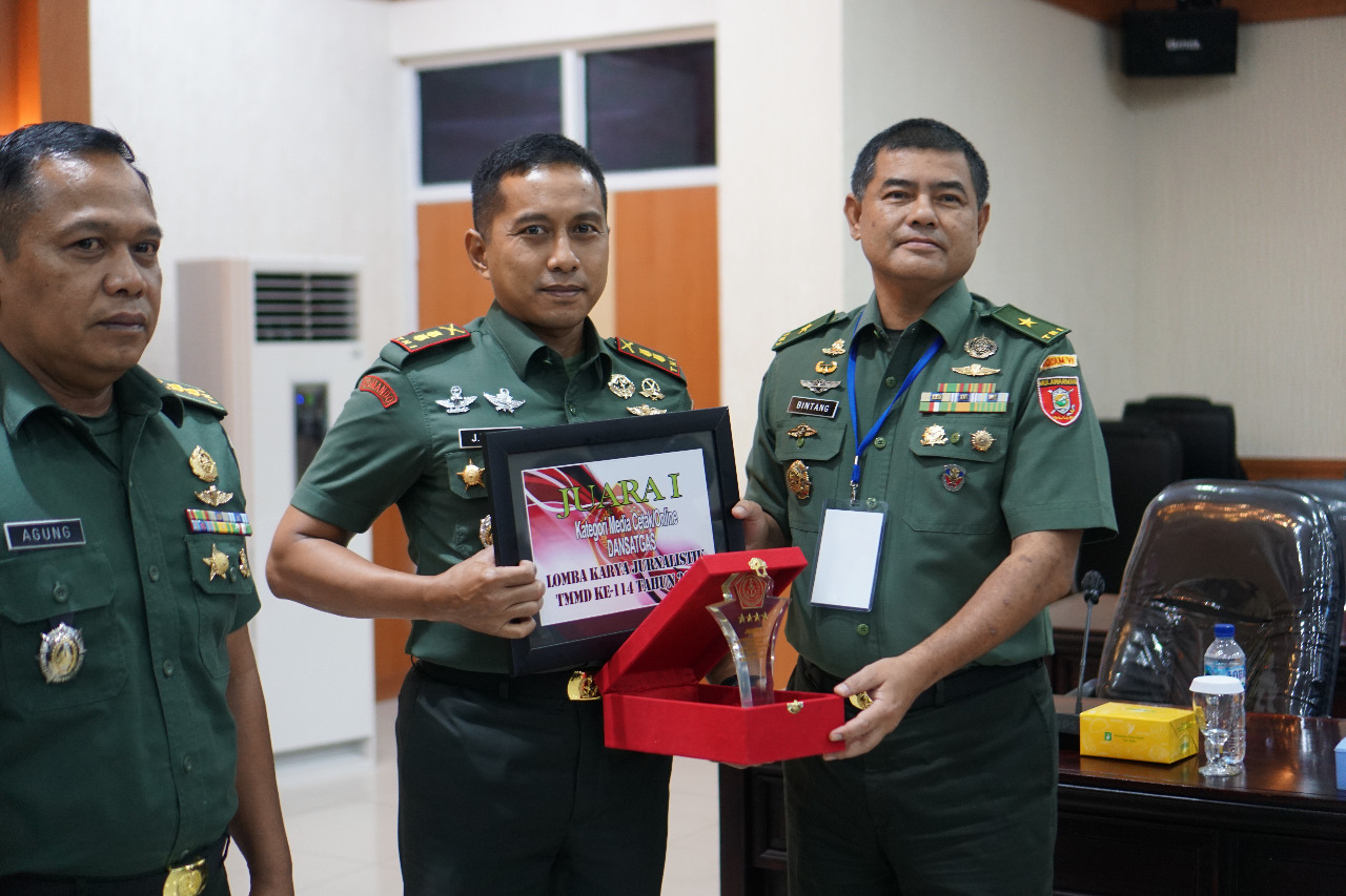 Kodim 0906/Kutai Kartanegara juara- 1 Tingkat Nasional Lomba Karya Jurnalistik TMMD ke- 114