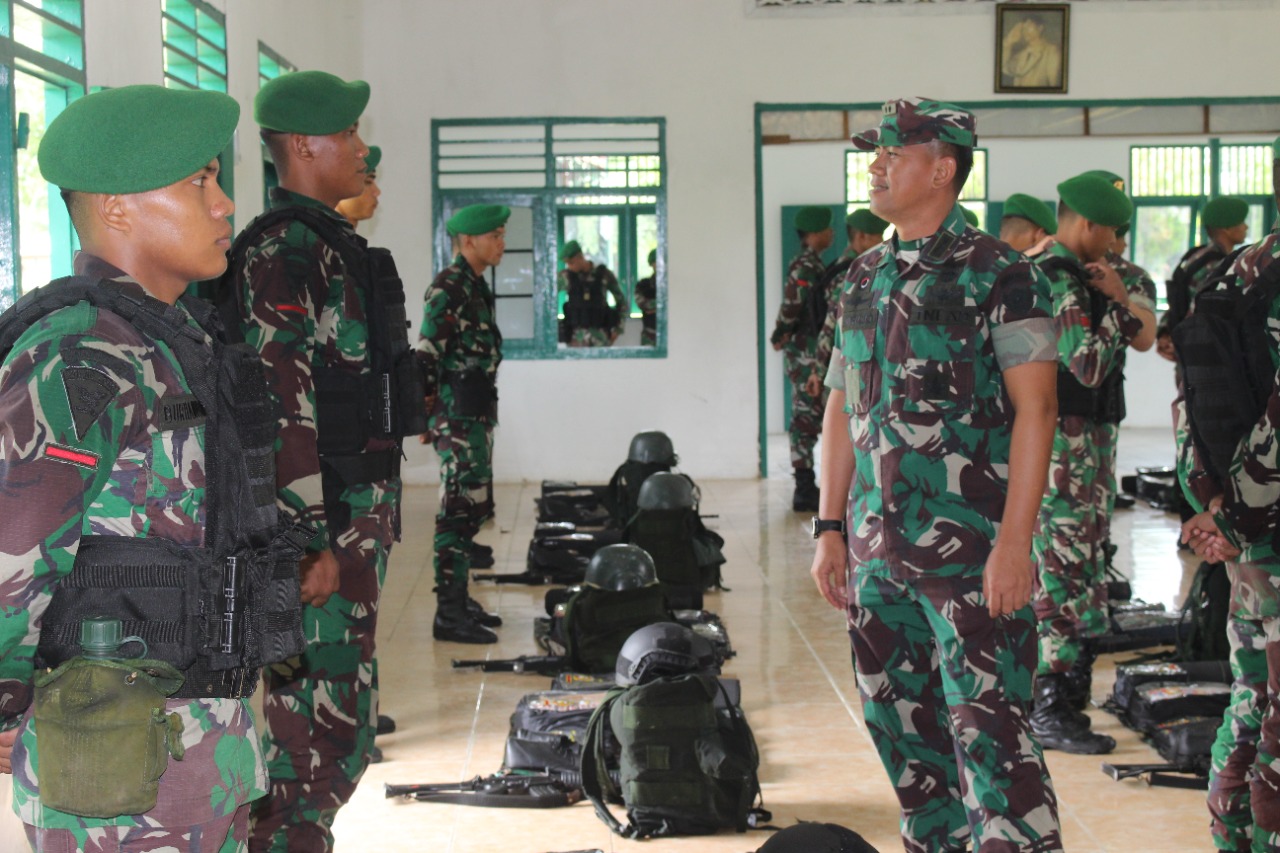 Yonif 611/Awang Long Terima Kunjungan Tim Was Kesiapsiagaan Operasional Sopsad