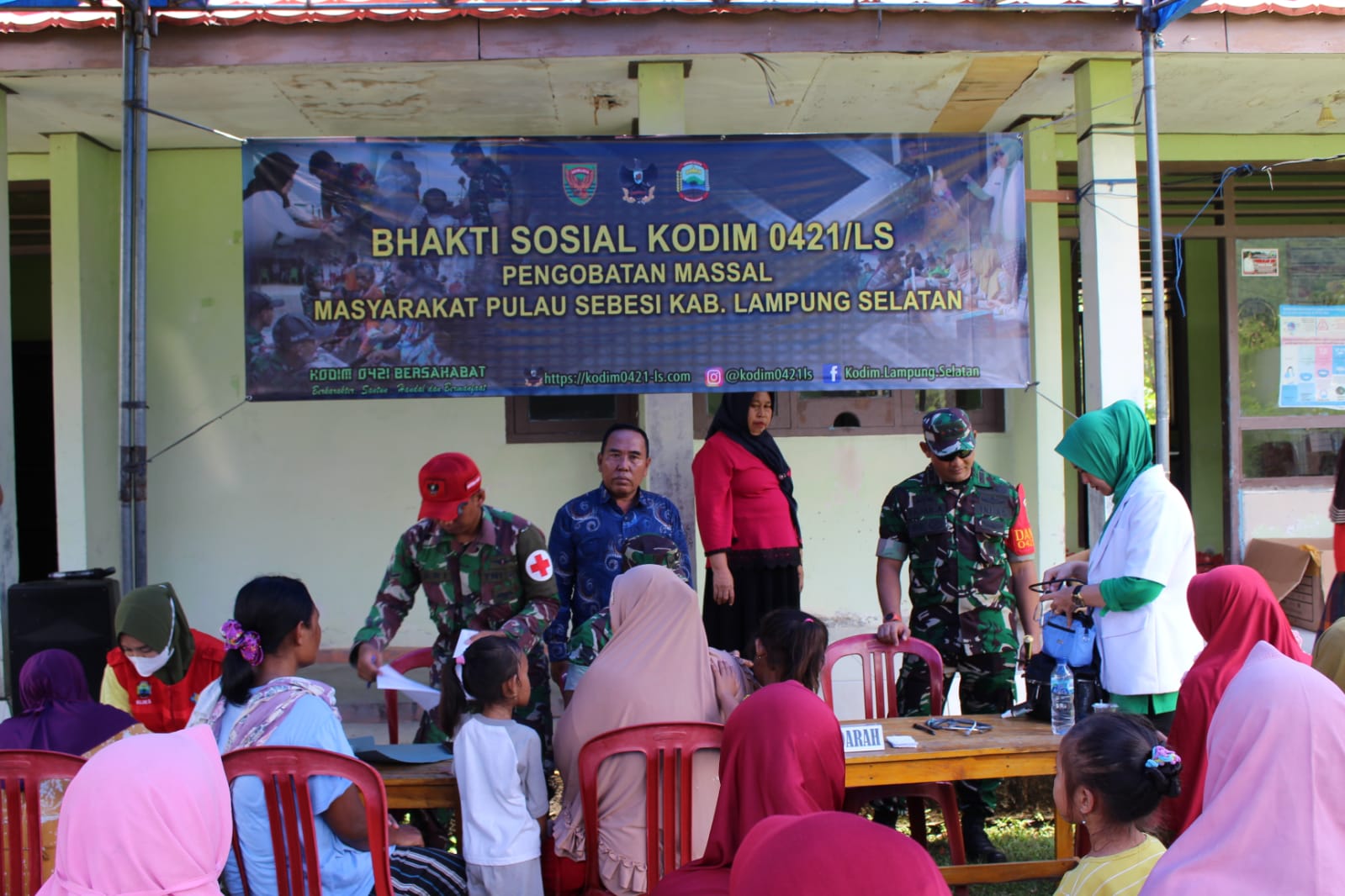 Kodim 0421/LS Gelar Baksos di Pulau Sebesi.