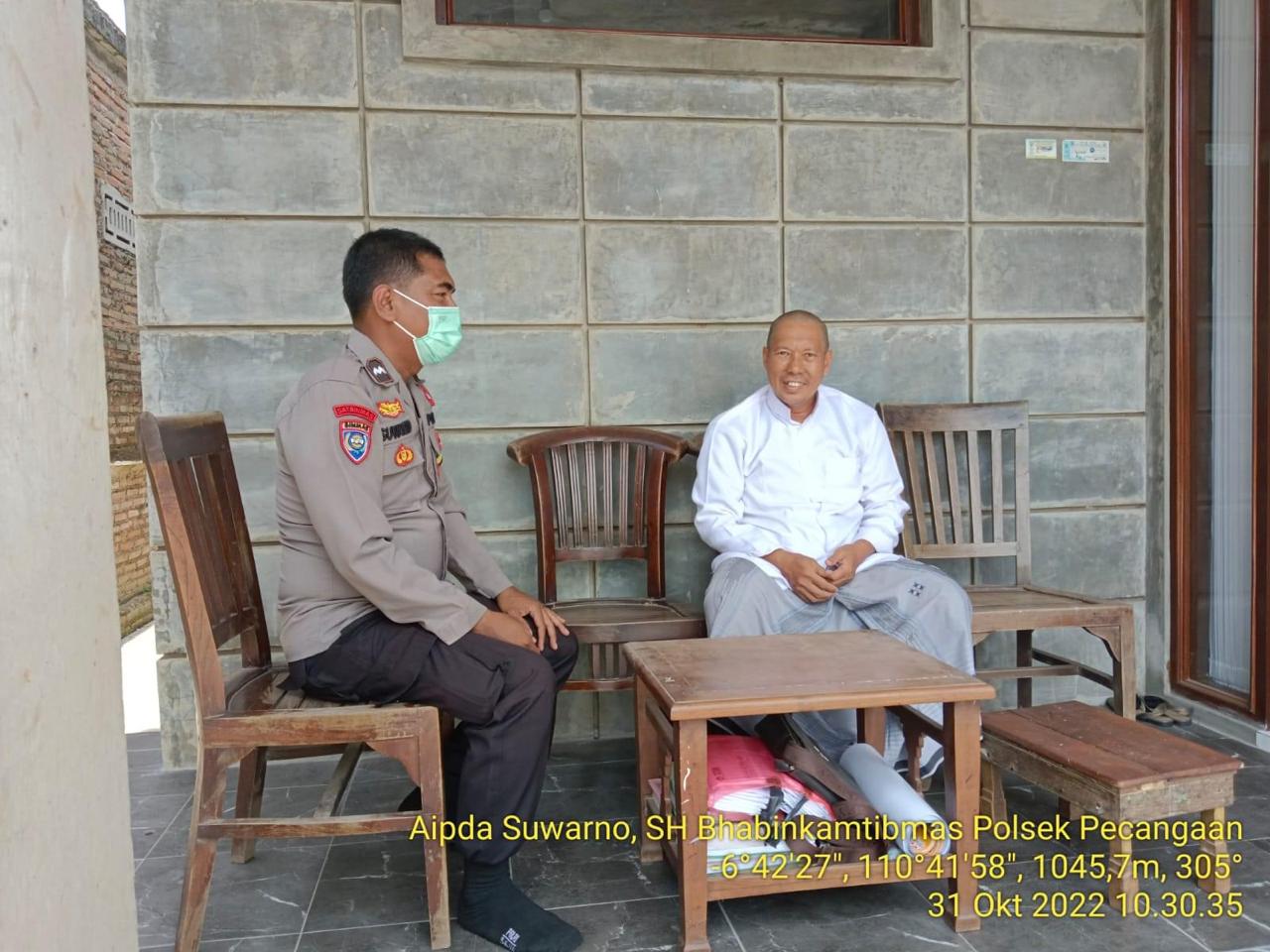 Jalin Silaturahmi Dengan Tokoh Agama, Ini Pesan Aipda Suwarno