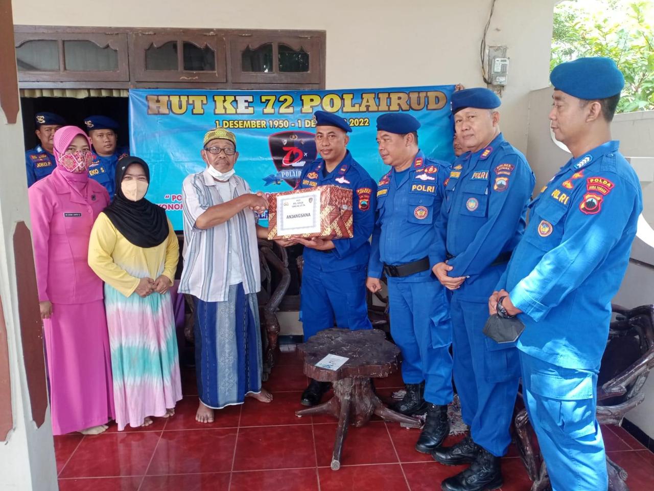 Jelang HUT ke 72, Sat Polairud Gelar Anjangsana dan Donor Darah