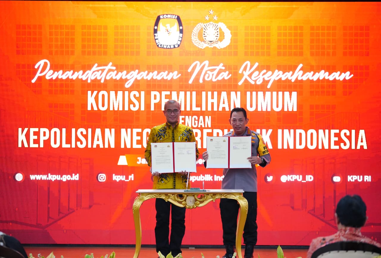 MoU dengan KPU, Kapolri : Jaga Persatuan Kesatuan di Pemilu 2024 Syarat Mutlak