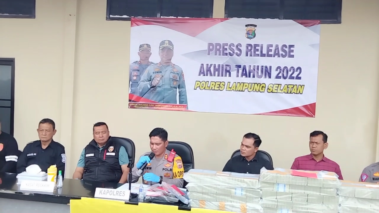 Sepanjang Tahun 2022 Polres Lamsel Selesaikan 673 Kasus Dari 890 Kasus Yang Ditangani