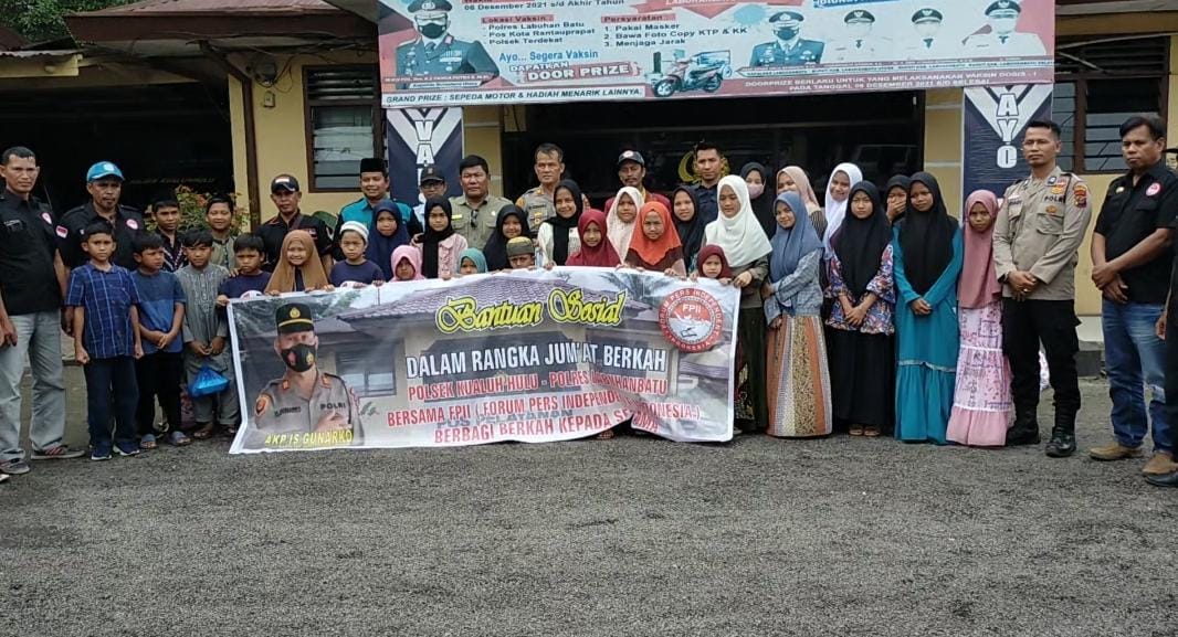 Kapolsek dan FPII Gelar Berbagi ke Anak Yatim Piatu