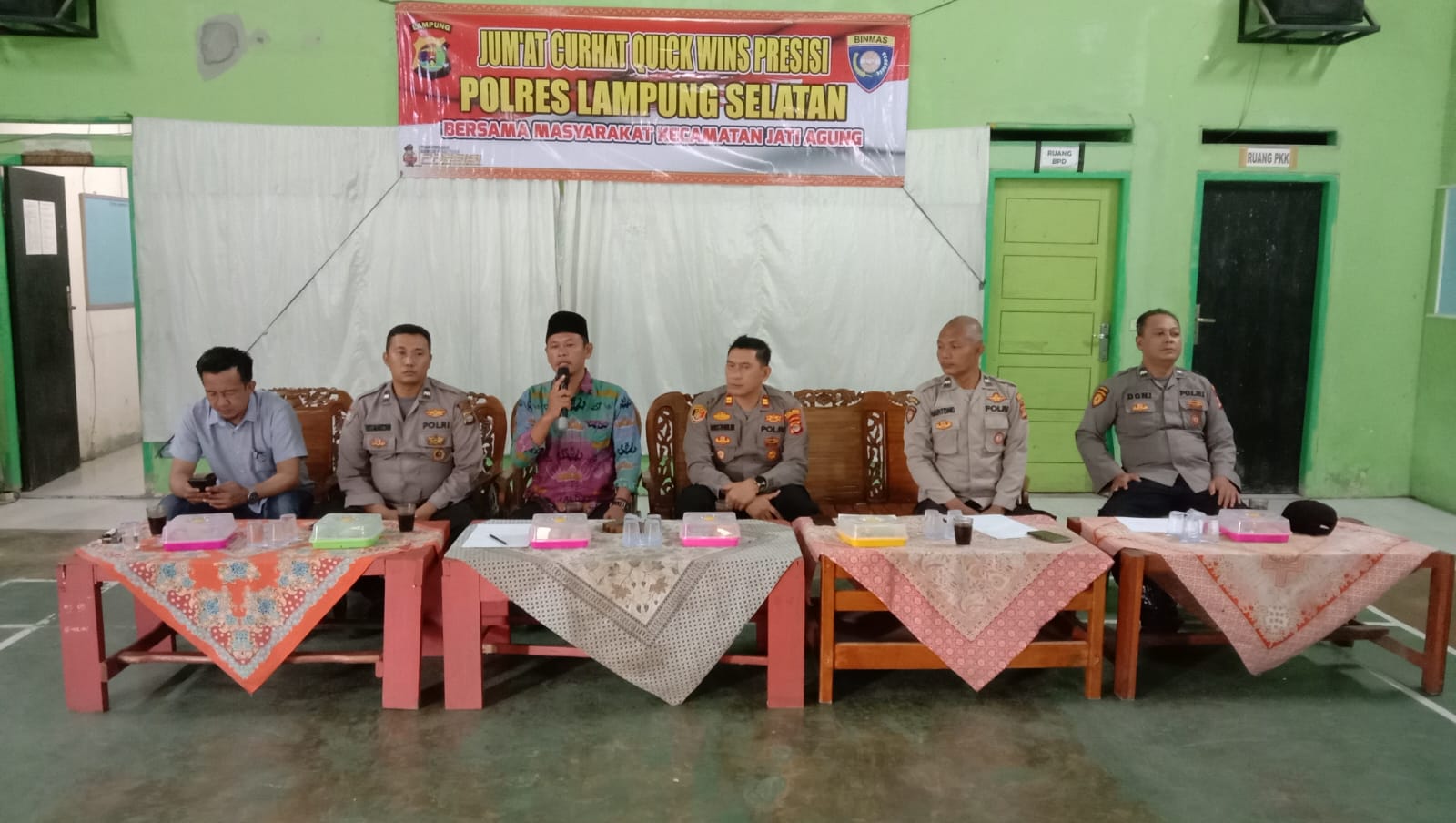 Izin Keramaian dan Kejahatan Penipuan Jadi Topik Jum,at Curhat Quick Wins Polsek Jatiagung