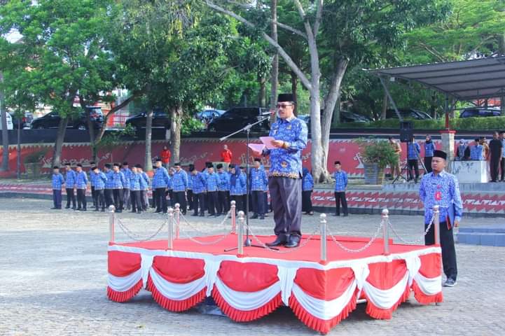 Thamrin Pimpin Jalannya Upacara Hari Jadi Provinsi Lampung Ke-59 Tahun