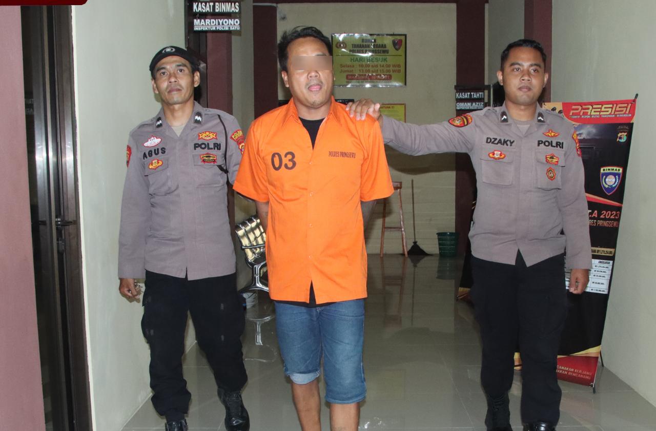 Tekab 308 Presisi Polres Pringsewu Tangkap Pria Aniaya Pacarnya 