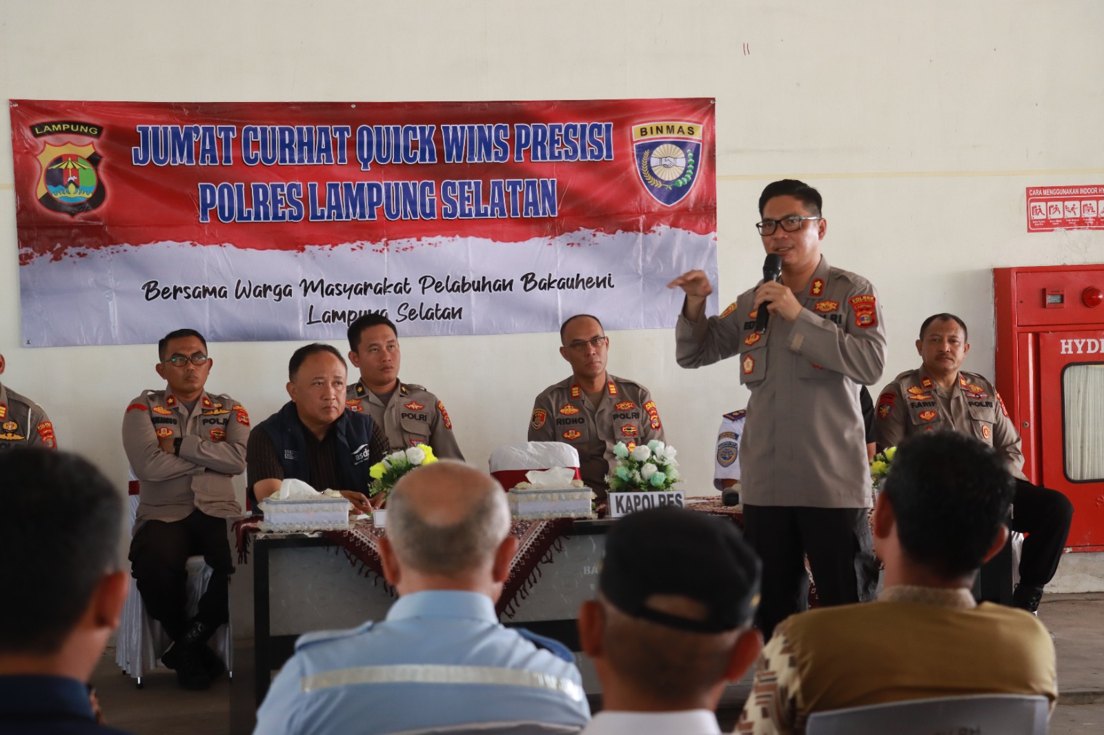 Polres Lampung Selatan Gelar Jumat Curhat di Pelabuhan Bakaheni,