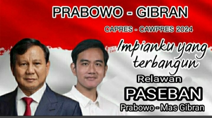 MUNCUL Relawan Pendukung Pasangan Prabowo-Mas Gibran (Paseban), Siap Bergerak Dukung Capres dan Cawapres 2024 !