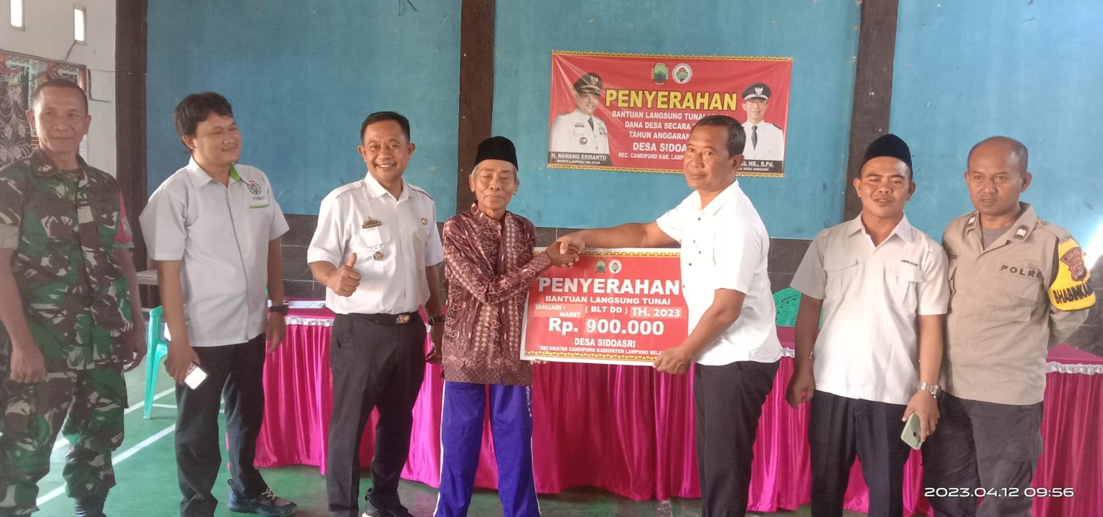 Pemdes Sidoasri Salurkan Dana BLT DD Ta-2023 Kepada 34 KPM