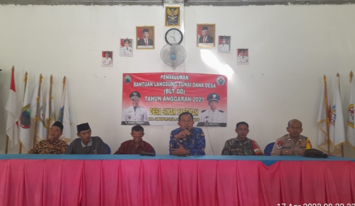 Pemdes Sinarpasemah Salurkan BLT DD Tahap Pertama T-a2023