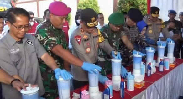 Polda Lampung Musnahkan Barang Bukti Narkotika Senilai 254 Milyar