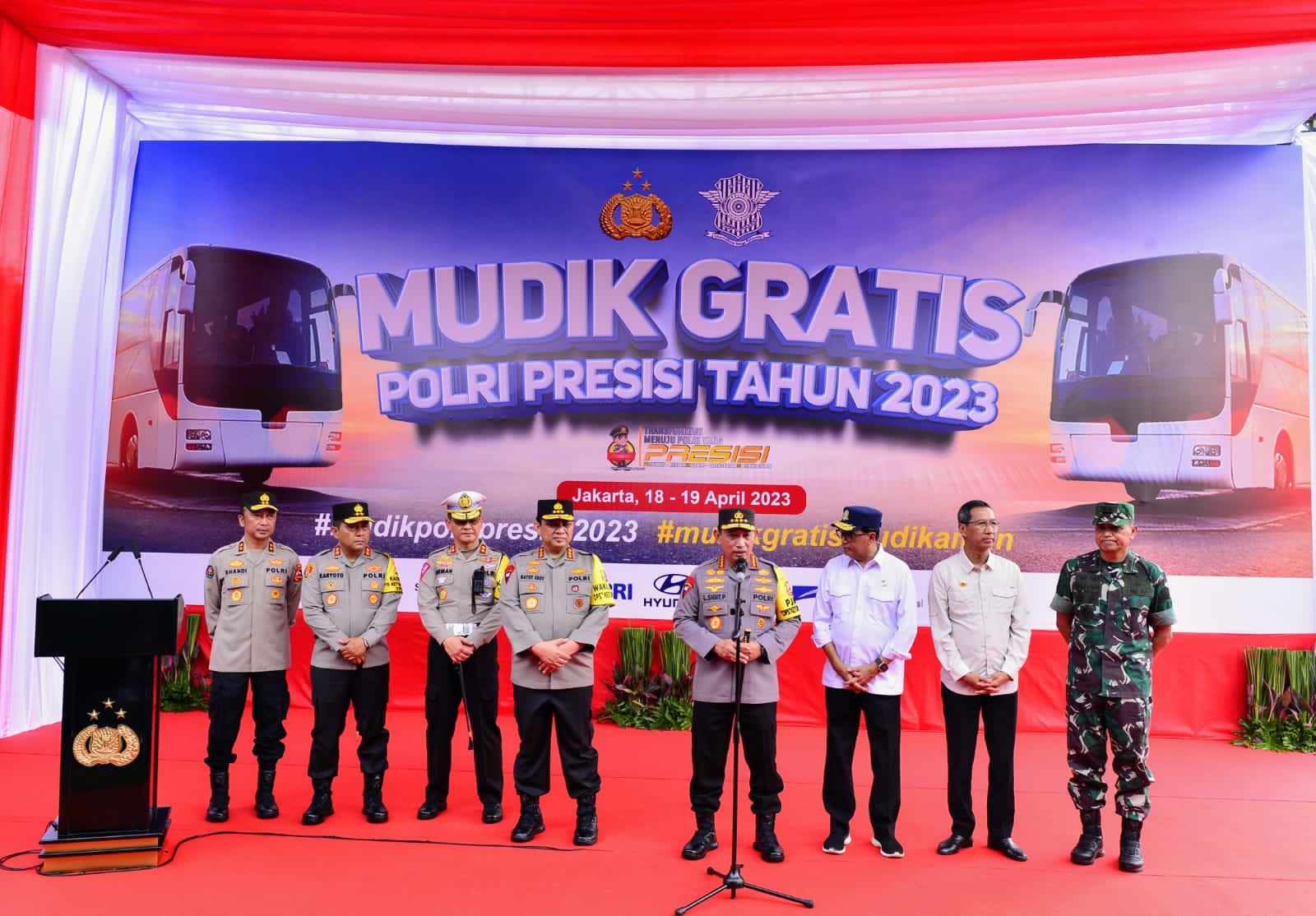 Polri Presisi, Kapolri Lepas 434 Bus Mudik Gratis