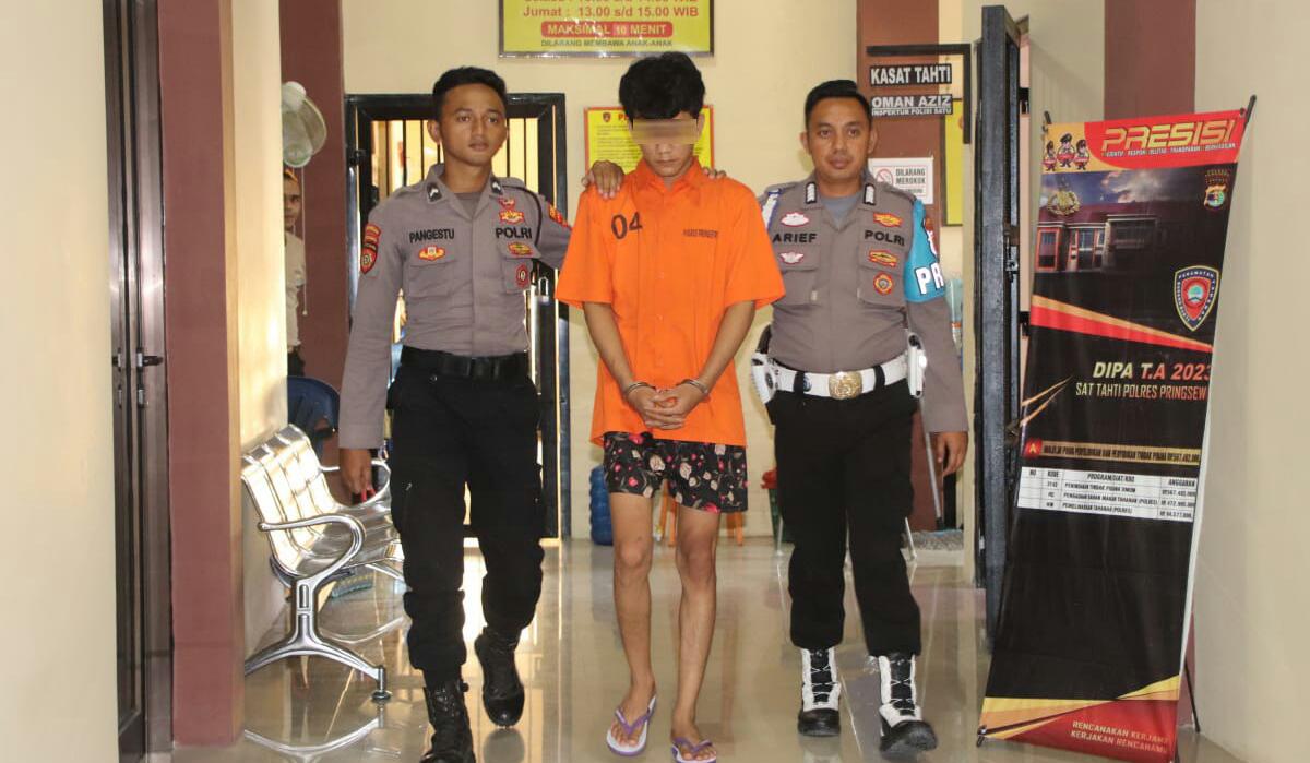 Kedapatan Memiliki Narkotika Jenis Sabu Mahasiswa Asal Pagelaran Pringsewu di Amankan Polisi 
