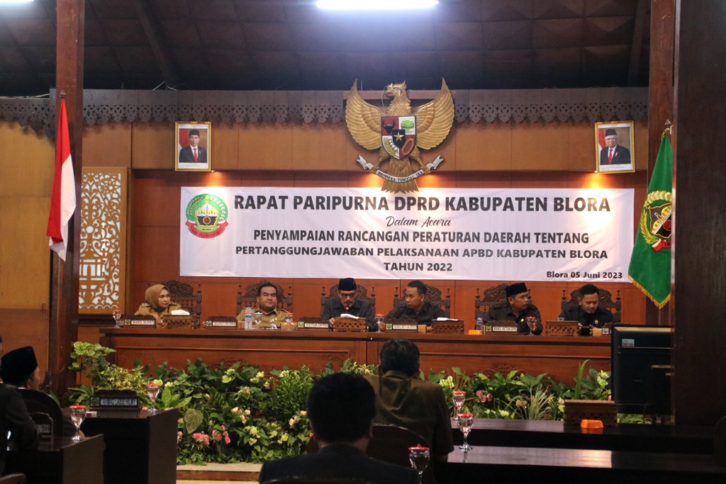 Rapat Paripurna Penyampaian Rancangan Peraturan Daerah Kabupaten Blora TA 2022