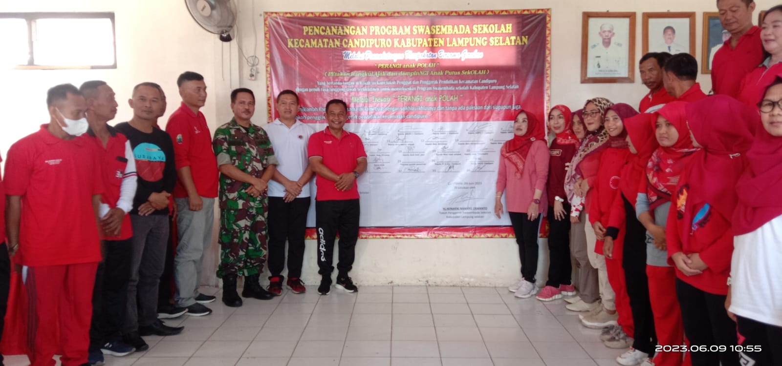 Hj Winarni Hadiri Pencanangan Program Swasembada di Kecamatan Candipuro Sekolah