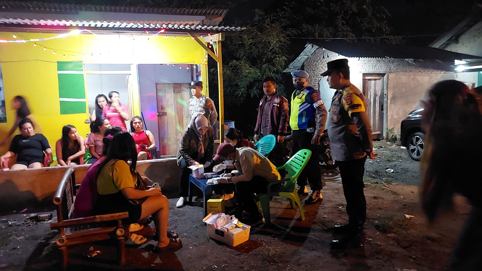Tim Gabungan Polsek Sukarame dan Kesehatan Lakukan Mobile Skrinning HIV