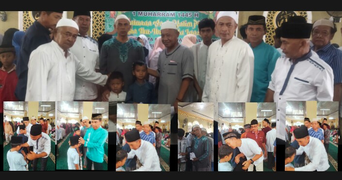 Persatuan Warga Komring Bagikan Santunan Di Masjid Jamie Al,Islah