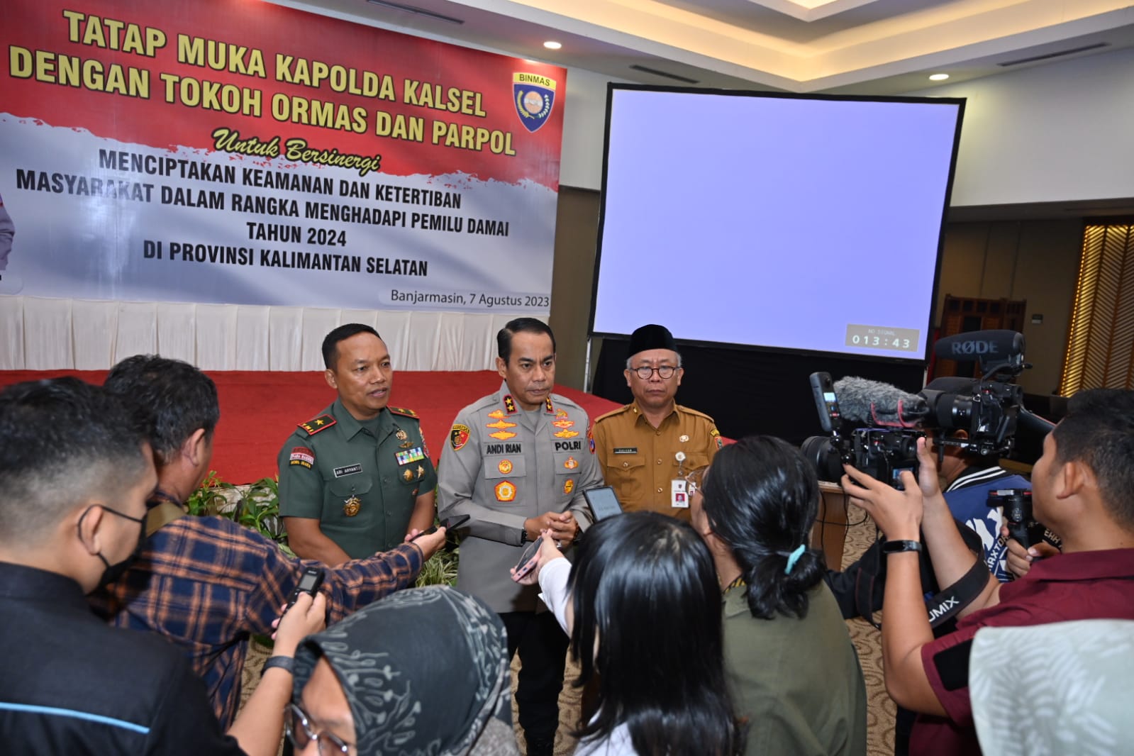 Ciptakan Wilayah Kondusif, Kapolda Kalsel Ajak Tokoh Ormas dan Parpol Aksi Damai