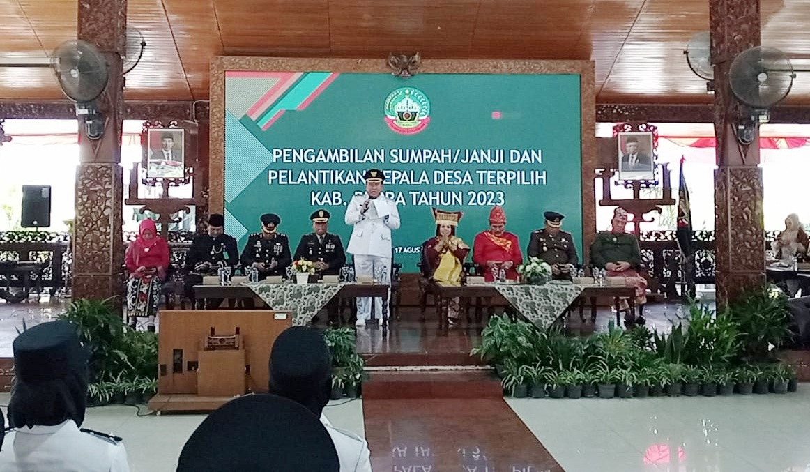 20 Kepala Desa Terpilih Hasil Pilkades Serentak di Kabupaten Blora Dan 1 Kades PAW Di Lantik